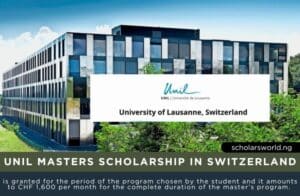 UNIL Masters Scholarship