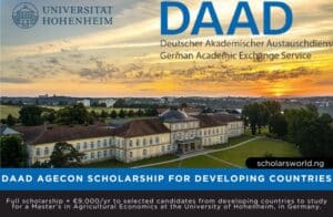 DAAD AgEcon Scholarship For Developing Countries