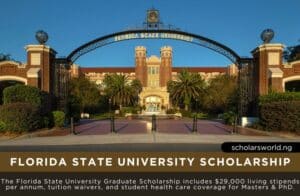 Florida State University Graduate Scholarship