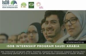 IsDB Internship Saudi Arabia