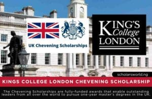 Kings College London Chevening Scholarship