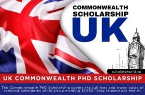 UK Commonwealth PhD Scholarship