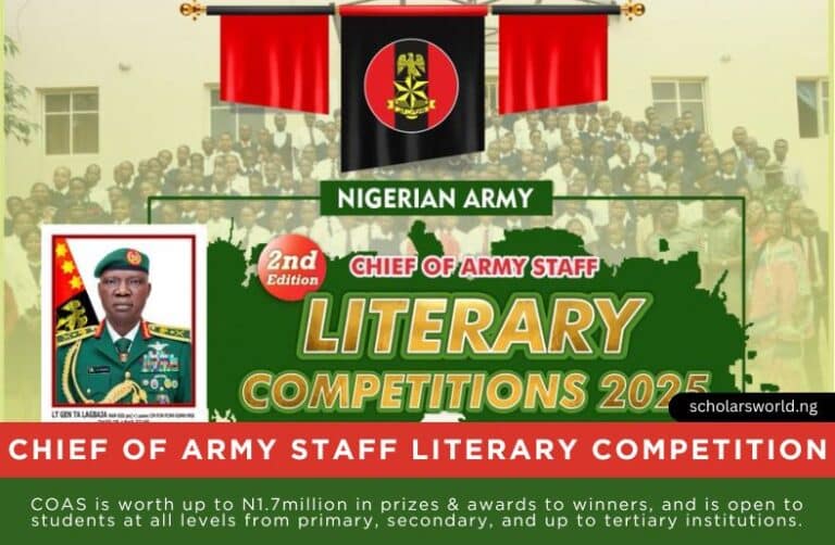 Chief Of Army Staff Literary Competitions 2026: APPLY NOW