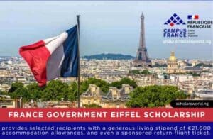 France Government Eiffel Scholarship