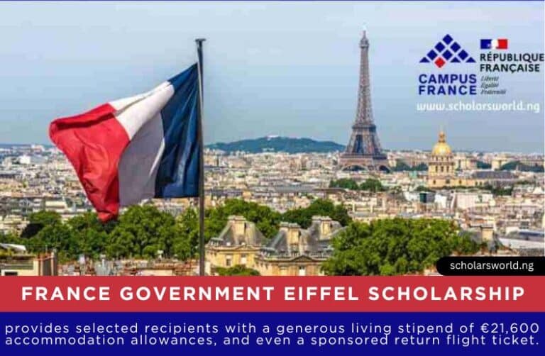 France Government Eiffel Excellence Scholarship 2027: Fully Funded Opportunity