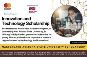 MasterCard Scholarship at Arizona State University