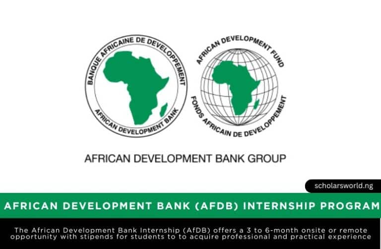 African Development Bank AfDB Internship 2027 (With Stipends)