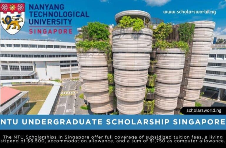 NTU Scholarship in Singapore for Undergraduates 2026: (Fully Funded Opportunity)