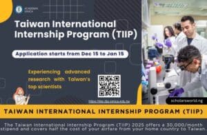 Taiwan International Internship Program (TIIP) 2025