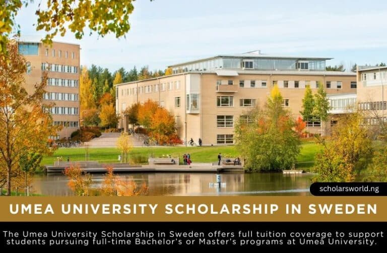2025 Umea University Scholarship in Sweden | Step-by-Step Process