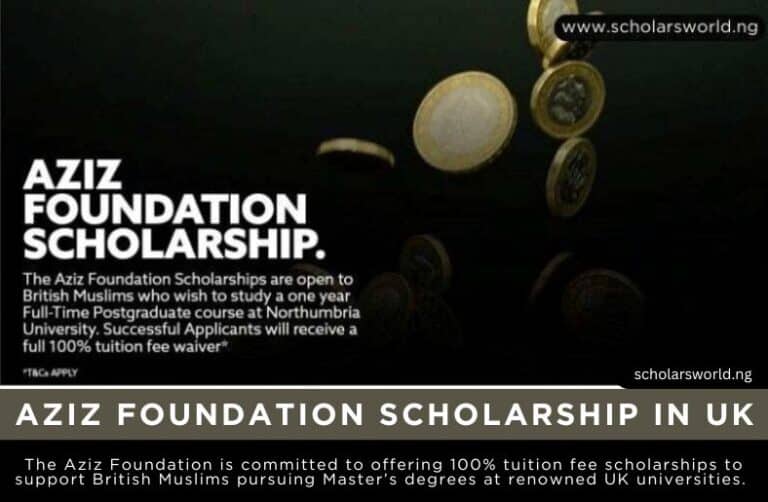 Aziz Foundation Scholarships for Master’s in the UK 2026: Now Open for Applications
