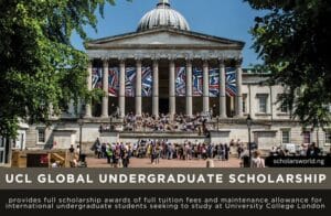 UCL Global Undergraduate Scholarship