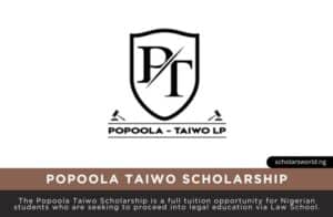 Popoola Taiwo Scholarship