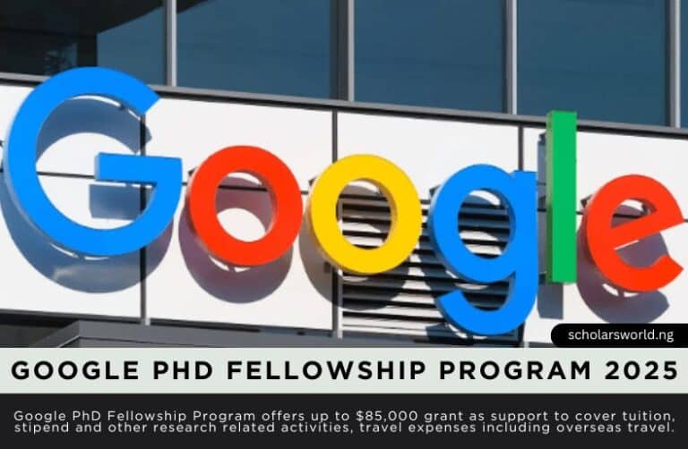 Google PhD Fellowship Program 2026: $85,000 Award