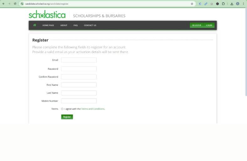 How to login/register on scholastica login portal