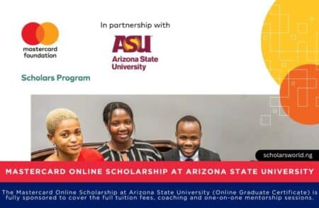 Mastercard Online Scholarship at Arizona State University 2025 (Online Graduate Certificate)