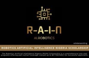 Robotics Artificial Intelligence Nigeria RAIN Scholarship