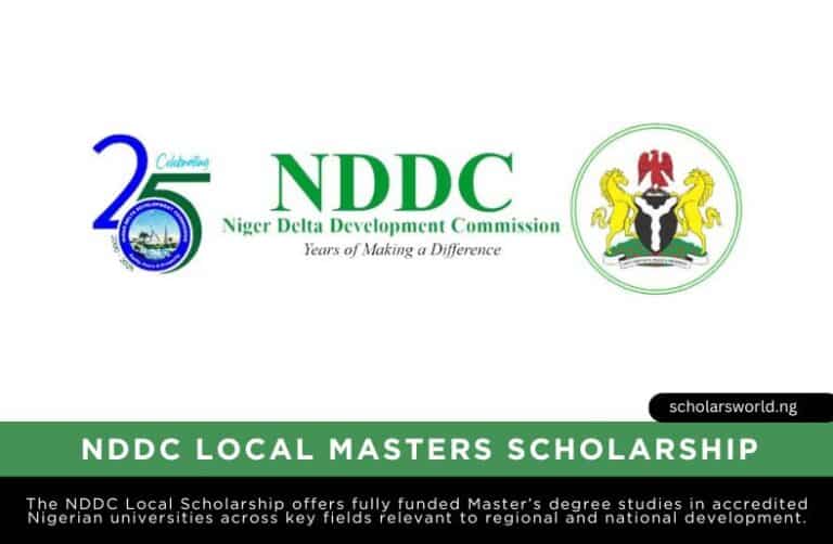 NDDC Local Masters Scholarship