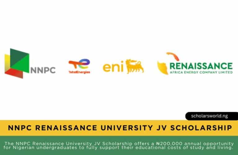 NNPC Renaissance University Scholarship 2026 (NNPC/Renaissance/TotalEnergies/AENR Joint Venture): ₦200,000 Opportunity