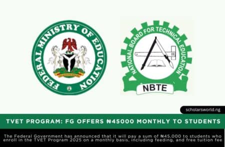 TVET Program 2025: FG Offers ₦45000 Monthly to Students