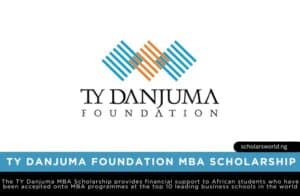 TY Danjuma Foundation MBA Scholarship