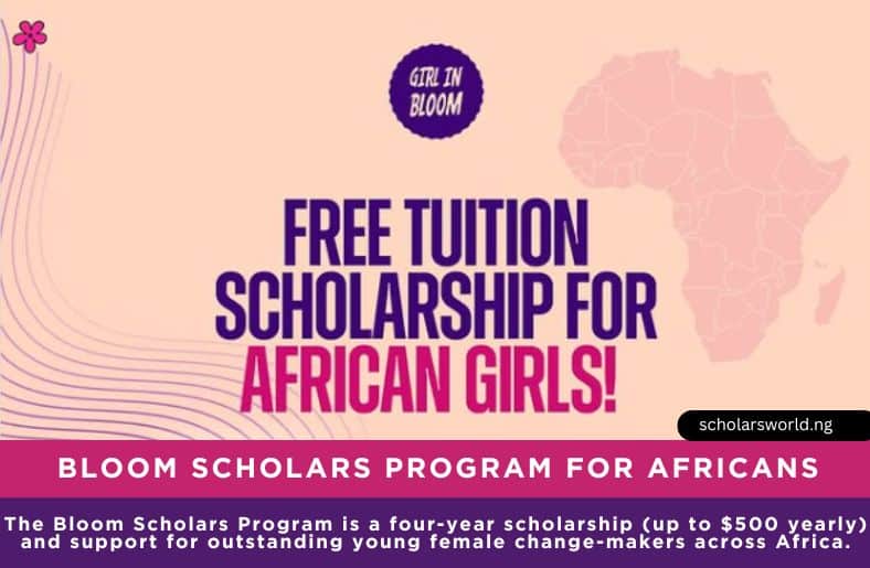 Bloom Scholars Program For Africans