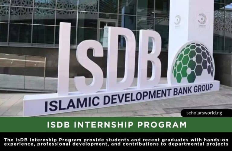 Islamic Development Bank IsDB Internship Program for Nigerians 2026