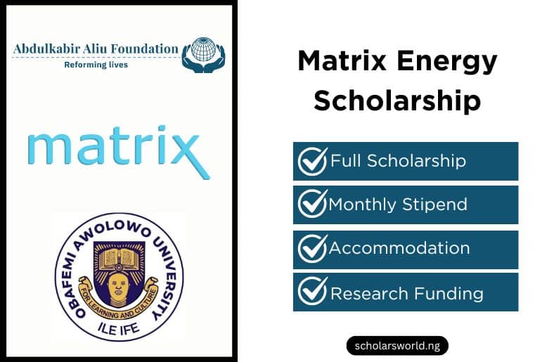 Matrix Energy Scholarship by Abdulkabir Aliu Foundation