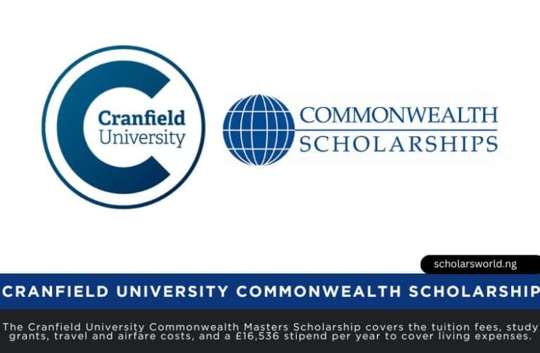 Cranfield University Commonwealth Masters Scholarship in UK 2027: Fully Funded
