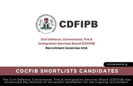 CDCFIB Shortlists Candidates for Fire Service, Civil Defence, Immigration, and Correctional Service Recruitments CDCFIB Shortlists Candidates for Fire Service, Civil Defence, Immigration, and Correctional Service Recruitments