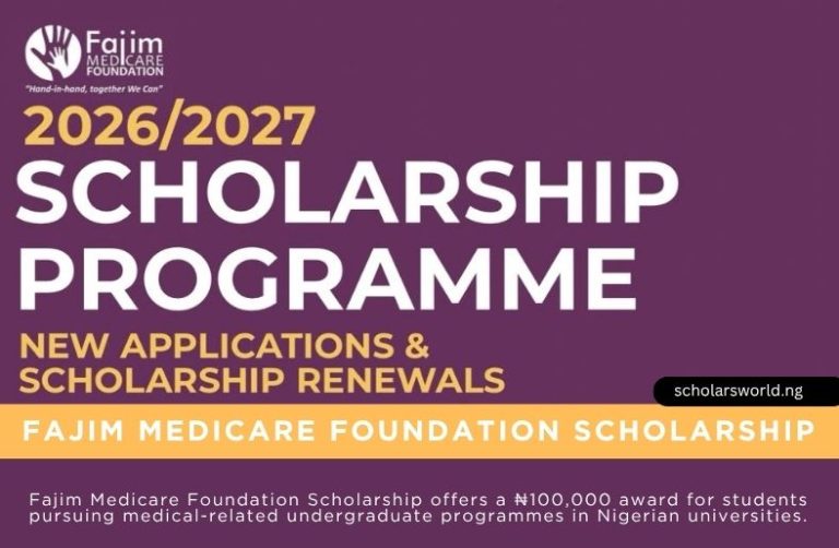 Fajim Medicare Foundation Scholarship for Undergraduates 2026 (₦100,000 Fund)
