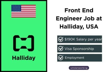 Halliday Front End Engineer Job in USA
