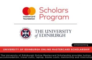 University of Edinburgh Online Mastercard Scholarship