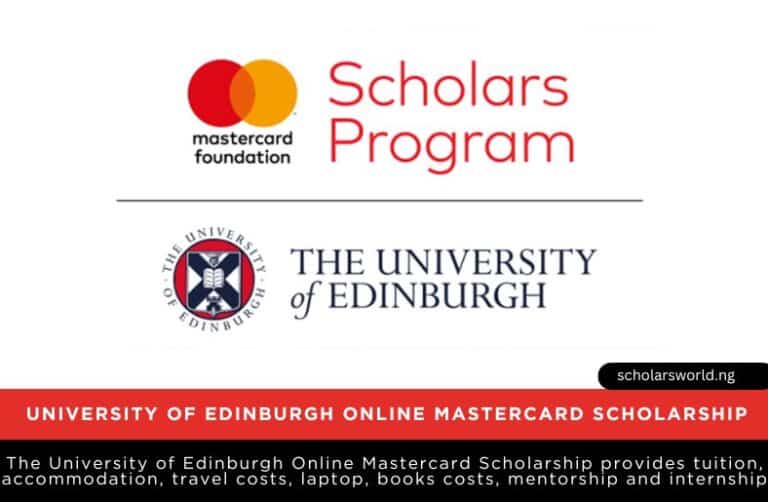 University of Edinburgh Online Mastercard Scholarship 2027 in UK: Fully Funded Opportunity