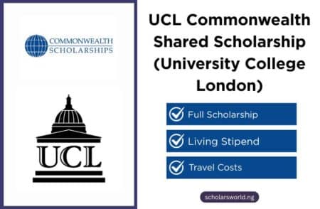 UCL Commonwealth Shared Scholarship 2026 in UK (University College London): Fully Funded Opportunity UCL Commonwealth Shared Scholarship