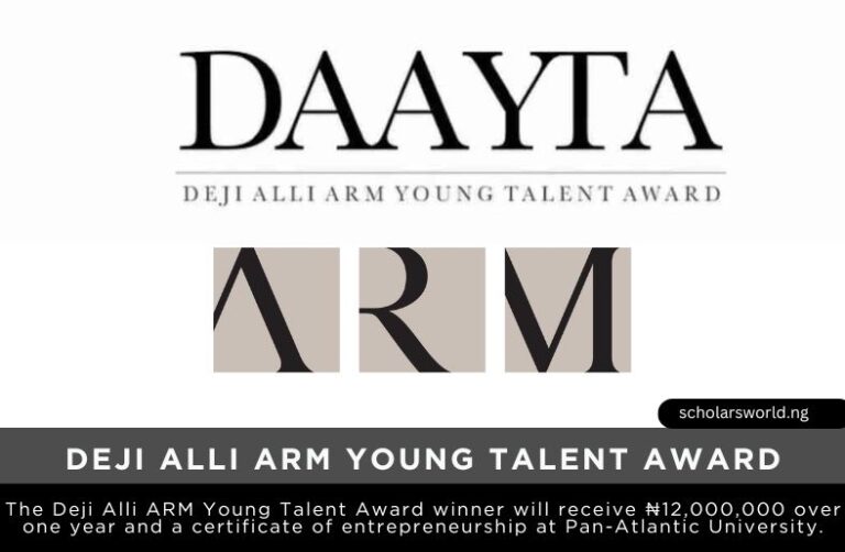 Deji Alli ARM Young Talent Award 2026: ₦12m Award