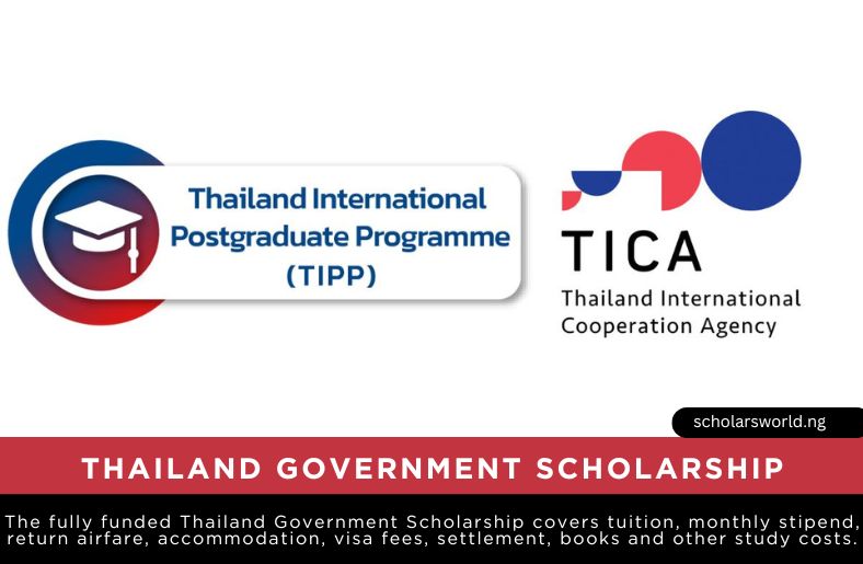 Thailand Government Scholarship (Thailand International Postgraduate Program)
