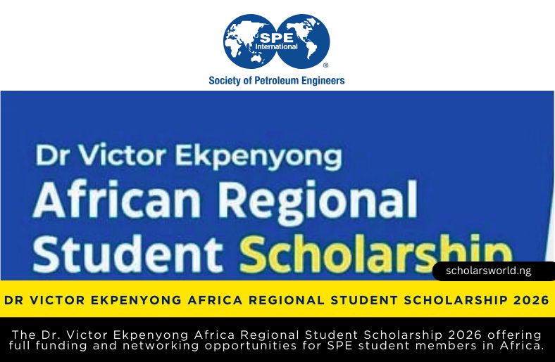 Dr Victor Ekpenyong Africa Regional Student Scholarship