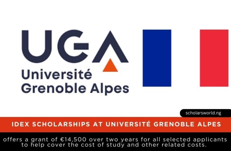 France IDEX Scholarships at Université Grenoble Alpes 2026 | Fully Funded