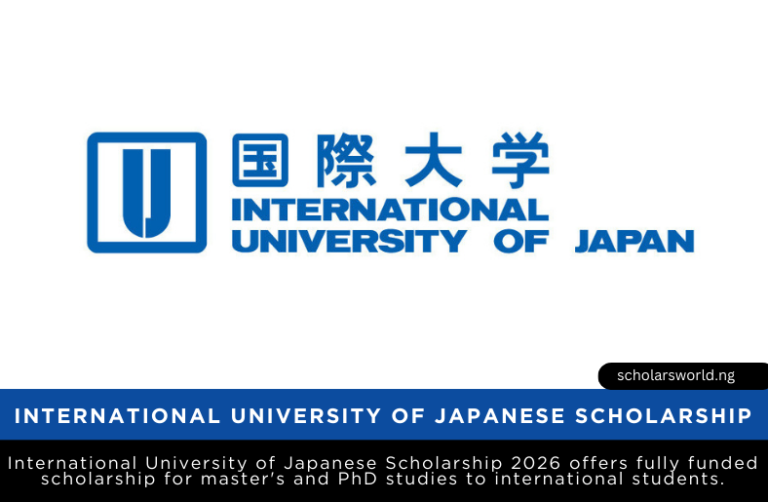 International University of Japanese Scholarship 2026 for Post Graduates Students: Fully Funded