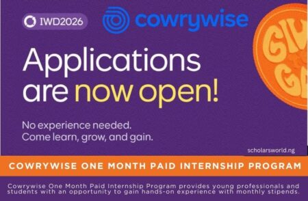 Cowrywise One Month Paid Internship Program 2026 | Opportunities for ...