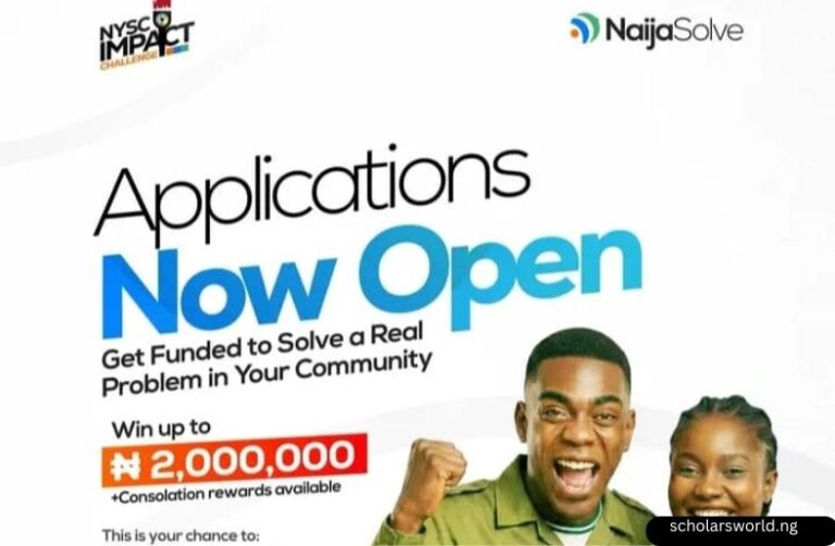 NYSC Impacts Challenge Program 2026 | Up to ₦2 Million Funding