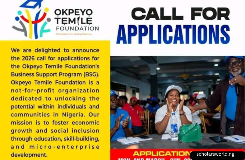 Okpeyo Temile Foundation Business Support Grant