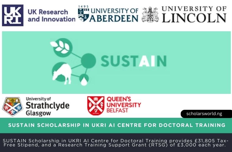 SUSTAIN Scholarship in UKRI AI Centre for Doctoral Training