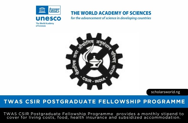 TWAS CSIR Postgraduate Fellowship Programme