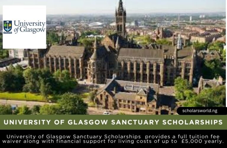 University of Glasgow Sanctuary Scholarships 2026 in UK | Fully Funded