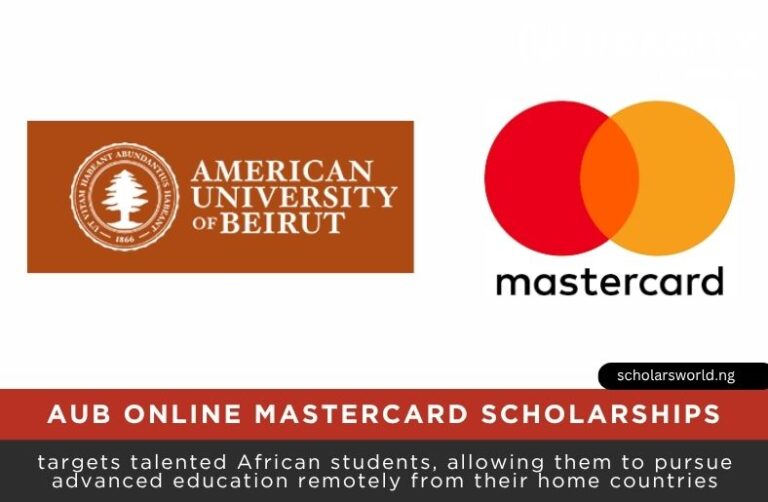 American University of Beirut AUB Online MasterCard Scholarships 2026 | Fully Funded