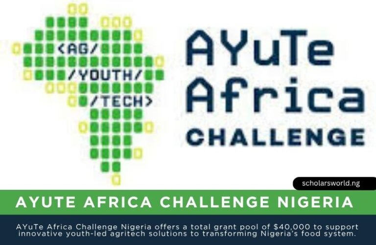 AYuTe Africa Challenge Nigeria 2026 for Youth-Led Agritech Innovations | Up To $40,000 Grant