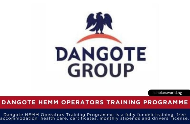 Dangote HEMM Operators Training Programme 2026 | Fully Funded