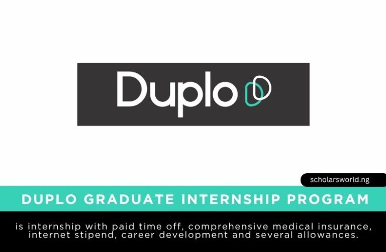 Duplo Graduate Internship Program 2026 | Career Opportunity